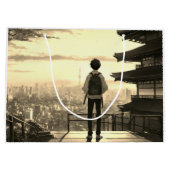 adolescent école découvrant sac cadeau (Dos)