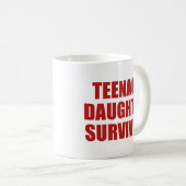 Adolescent Fille Survivante Café Mug (Devant droit)