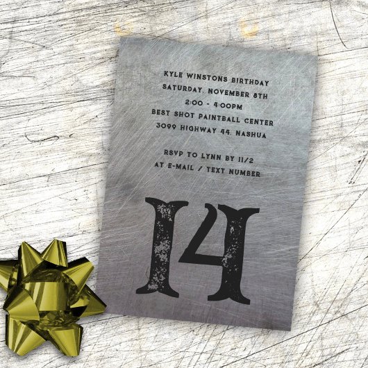 Adolescent Grunge Metal Big Age Invitation