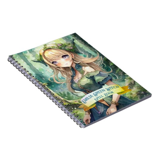 Adolescent Verte sorcière Spells Livre Grimoire (Côté Droit)