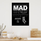Adolfo Suárez Madrid-Barajas luchthaven MAD Poster (Keuken)