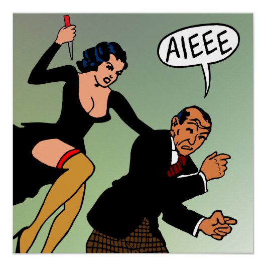 Adolph Barreaux "Sally the Sleuth" Art Poster Perfect Poster (Voorkant)