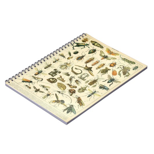 Adolphe Millot Insects Pattern-C Notitieboek (Linkerzijde)