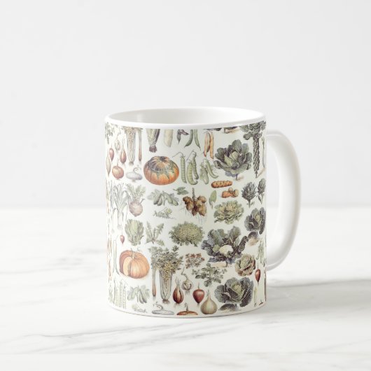 Adolphe Millot Légumes Motif Mug de café (Devant droit)