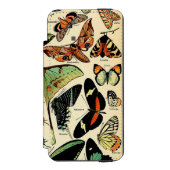 Adolphe Millot Papillons Incipio iPhone Wallet Cas Incipio iPhone Portemonnee Hoesje (Voorkant Agenda)