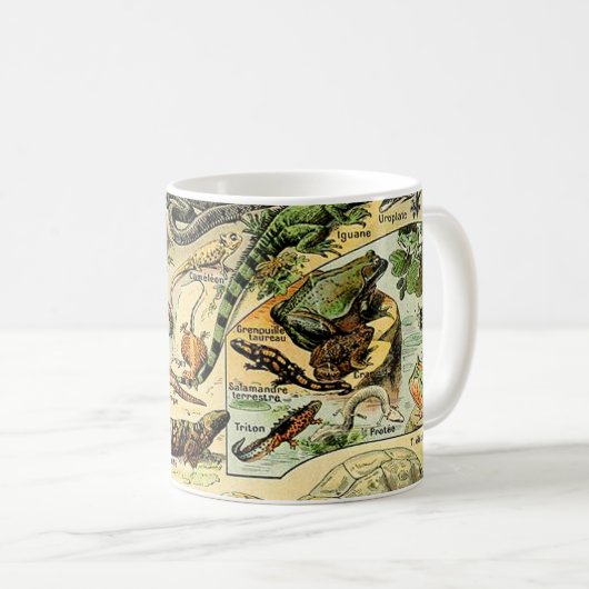 Adolphe Millot Reptiles 2 Coffee Mok (Voorkant rechts)