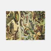 Adolphe Millot Reptiles 2 Fleece Blanket (Voorkant (Horizontaal))