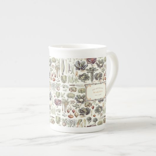 Adolphe Millot Vegetable Pattern Bone China Mok (Voorkant rechts)