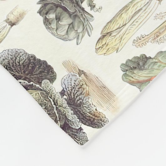 Adolphe Millot Vegetable Pattern Fleece Blanket (Hoek)