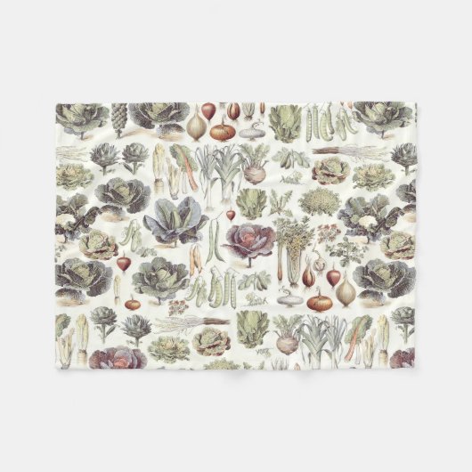 Adolphe Millot Vegetable Pattern Fleece Blanket Deken (Voorkant (Horizontaal))