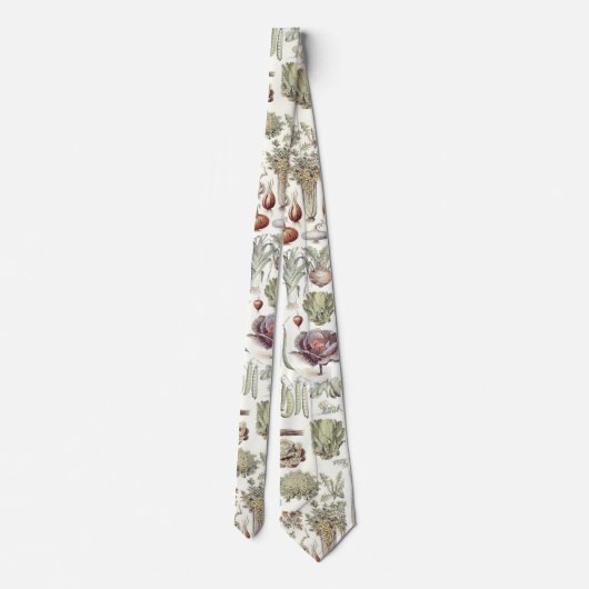 Adolphe Millot Vegetable Pattern Stropdas (Achterkant)