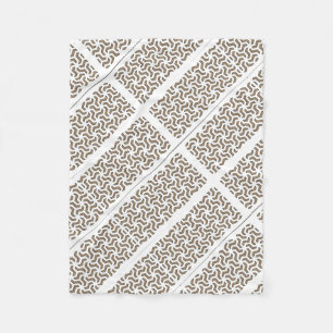 ADOM Beige Geometrische Lattice Dekbed Fleece Deken
