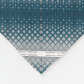ADOM Blau Gradient Grid Sjaal Fleece Deken (Hoek)