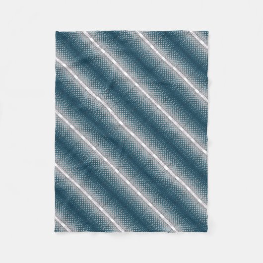 ADOM Blau Gradient Grid Sjaal Fleece Deken (Voorkant)