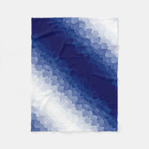 ADOM Blauwe Stip Verlopende Golven Dekbed Fleece Deken