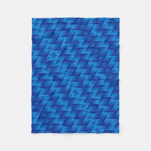 ADOM Deep Blue Woven Texture Dekbed Fleece Deken (Voorkant)