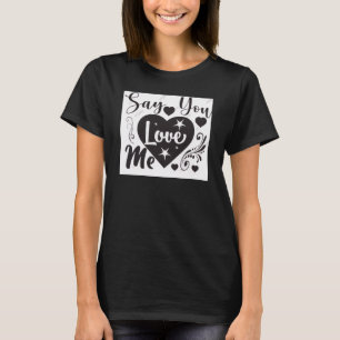ADOM "Dis-moi que tu m'aimes" T-shirt graphique po