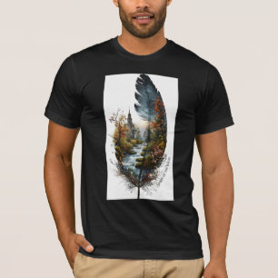 ADOM "Enchanted Feather" Heren Grafische T-shirt