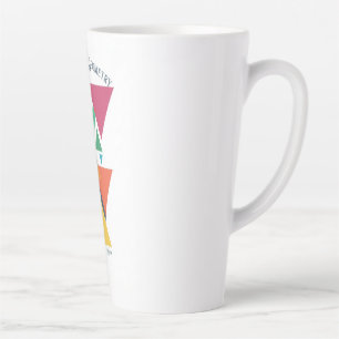 ADOM Geometrische Kunst Lange Mouwen T-shirt Latte Mok