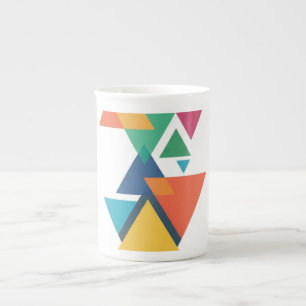 ADOM Geometrische Kunst Lange Mouwen T-shirt Porselein Kop