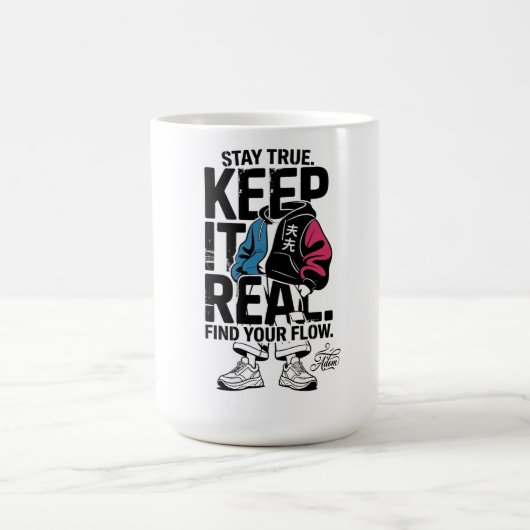 ADOM Keep It Real T-shirt met lange mouwen Koffiemok (Center)