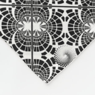 ADOM Monochrome Sierkunstig Patroon Dekbed Fleece Deken
