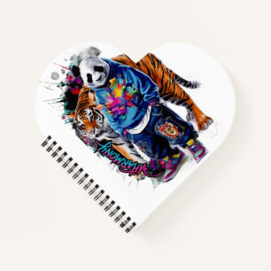 ADOM Premium Artistiek Panda & Tijger Grafisch Not Notitieboek