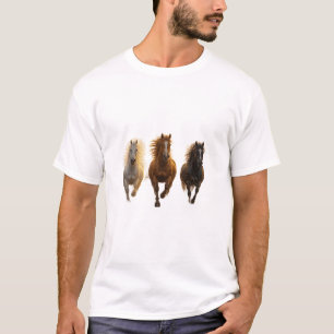 ADOM Premium Minimalistisch Paard Kunst T-Shirt