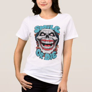 ADOM "Smile or Die" Dames Grafische T-shirt