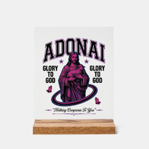 Adonai Gloire à Dieu Vintage Christian Vector Desi
