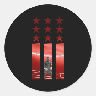 Adonis Creed Negen Sterren Drie Bars Rood Ronde Sticker
