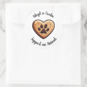 Adopt a Cookie Animal Rescue Support Ronde Sticker (Tas)