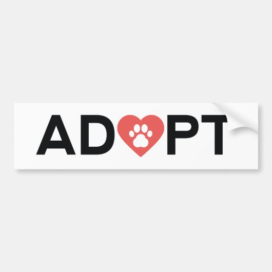 ADOPT BUMPERSTICKER (Voorkant)