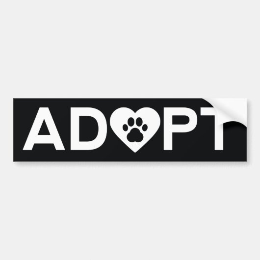 ADOPT BUMPERSTICKER (Voorkant)