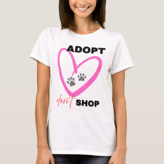 Adopt Don’t Shop T-shirt voor Dierenliefhebbers Be