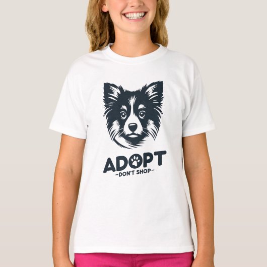 Adopt don't shop 3 t-shirt (Voorkant)