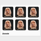 ADOPT, DON'T SHOP (English Cocker Spaniel) Vierkante Sticker (Vel)