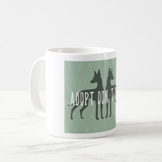 « Adopt, don't shop » mug (Devant gauche)