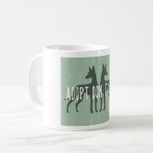 "Adopt, don't shop" mug Koffiemok (Voorkant links)