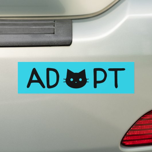 "ADOPT" Kat Bumpersticker (Op auto)