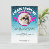 Adopt me dog custom 2 photo shelter animal rescue kaart (Staand voorkant)