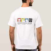 Adopt Oakland - Sugar schedel kat & hond ontwerp T-shirt (Achterkant)