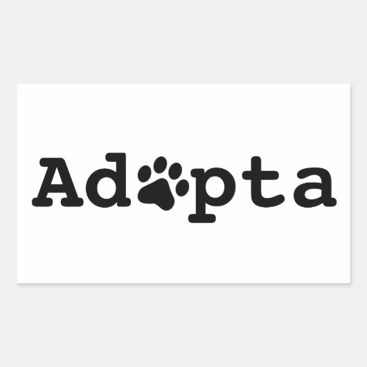 Adopta Rechthoekige Sticker (Voorkant)