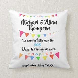Adopté de l'accueil - coussin nommé fait sur