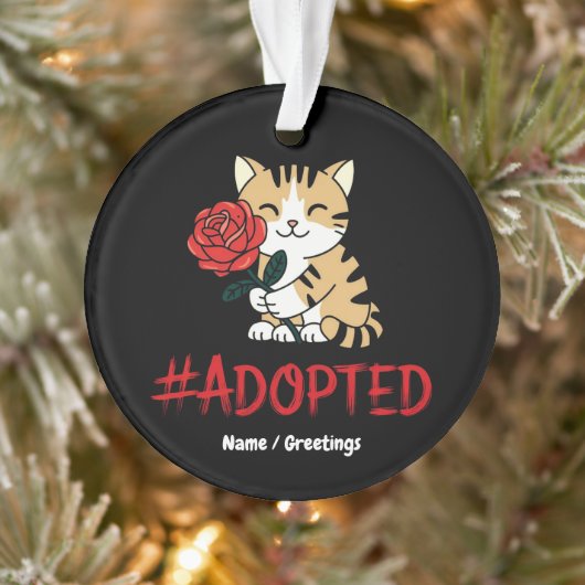 Adopted Cat Love Illustration with Rose (Arbre)