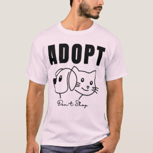 Adopteer Don't Shop - Animal Rescue & Pet Adoption T-shirt