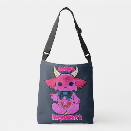 Adopteer een baphomet crossbody tas (Voorkant)