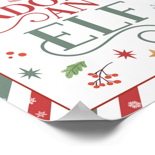 Adopteer een Elf Kerstfeest Poster (Hoek)