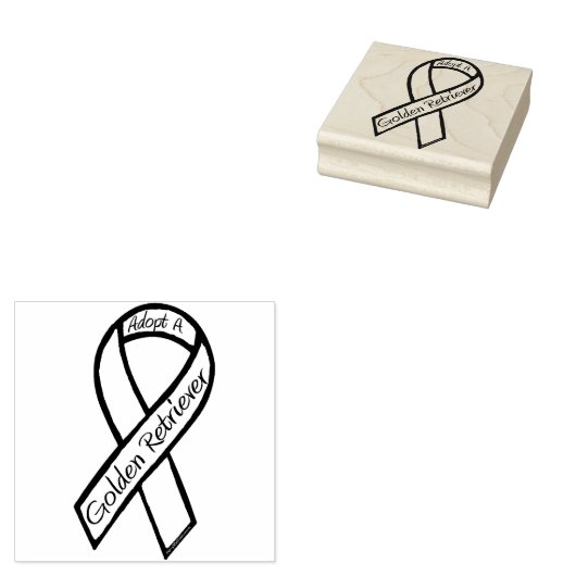 Adopteer een Golden Retriever Rubberstempel (Gestempeld)