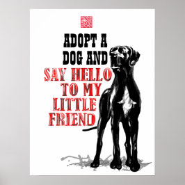 Adopteer een Hond Grote Deen Poster